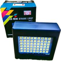 Mini Equipamento de Luz para Balada Strobo LED Bivolt Automático com Ajuste de Pulso de Flash