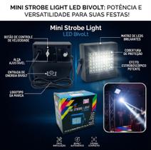Mini Equipamento De Luz Strobo LED Para DJ Iniciante Mini Equipamento De Luz Strobo LED Para DJ Iniciante