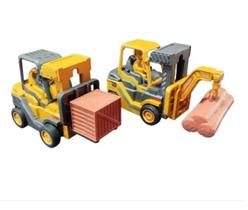 Mini Escavadeira Empilhadeira Brinquedo Interativo com fricção