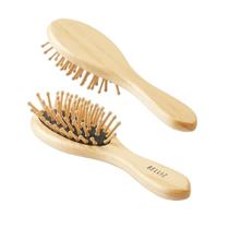 Mini Escova de Cabelo Belliz Almofadada Cerdas de Madeira Pequena Reduz Frizz 16,5cm