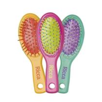 Mini Escova de Cabelo Cristal Collors Escovinha de Bolsa Viagem Cores Sortidas Ricca