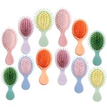 Mini escova de cabelo, pacote com 12 escovas de cabelo molhadas para viagens Mini escova de cabelo, pacote com 12 escovas de cabelo molhadas para viagens