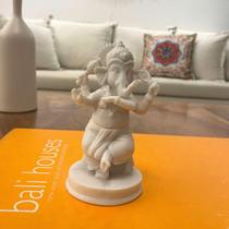 Mini Escultura Ganesha Dançarino De Pó De Mármore 12Cm Mini Escultura Ganesha Dançarino De Pó De Mármore 12Cm
