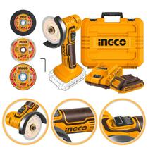 Mini Esmerilhadeira Lixadeira a Bateria 20v Ingco 3 Polegadas Pequena Sem Fio Maleta Carregador P20S