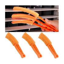 Mini espanador KHGUZ 3 peças para limpeza de saída de ar do carro Laranja