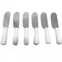Mini Espátula Manteiga Patê Geléia Pastas Inox Kit Com 6