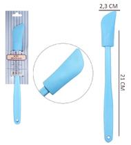 Mini Espátula Pão Duro Multiuso de Silicone Cupcake Azul - Linha Confeiteiro