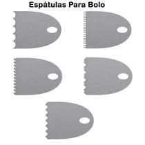 Mini Espátulas Para Acabamento De Bolo Em Inox 5 Peças A81 Mini Espátulas Para Acabamento De Bolo Em Inox 5 Peças A81