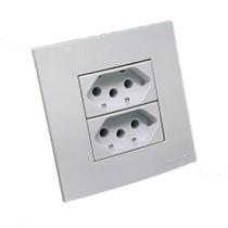 Mini Espelho 2 Tomadas 10A para Moveis Embutir