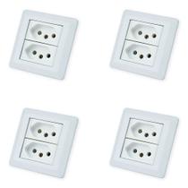 Mini Espelho 2 Tomadas 20a Embutir Para Móveis - Combo 4Pçs Mini Espelho 2 Tomadas 20a Embutir Para Móveis - Combo 4Pçs