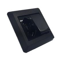 Mini Espelho C/ 1 Tomada 20a 1 Interruptor Embutir P Móveis - Preta Mini Espelho C/ 1 Tomada 20a 1 Interruptor Embutir P Móveis - Preta