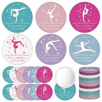 Mini espelho compacto CroBlissful Gymnastics Party Favor x18