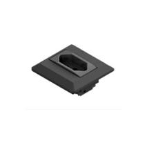 Mini Espelho de Embutir Série 100 com 01 Tomada 20A 63 x 63mm Preto QTMov