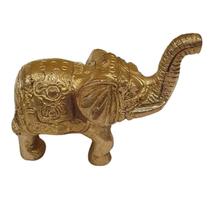 Mini Estátua De Elefante De Bronze 7 Cm