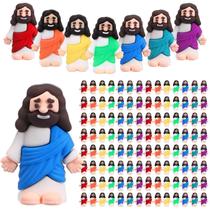 Mini estatueta de borracha Little Jesus, 100 peças para lembrancinhas