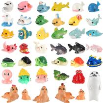 Mini estatuetas de animais oceânicos de resina Lenwen, 40 unidades para aquário Mini estatuetas de animais oceânicos de resina Lenwen, 40 unidades para aquário
