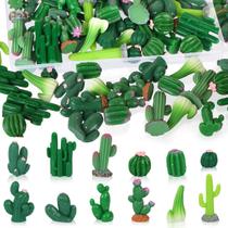 Mini estatuetas de cacto BENOSPACE 48 unidades de planta suculenta de resina