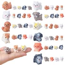 Mini estatuetas de cães dsooldre 50 peças de animais de resina para decoração Mini estatuetas de cães dsooldre 50 peças de animais de resina para decoração