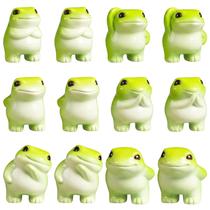 Mini estatuetas de sapo de resina CZFSWT, conjunto de 12 para decoração Mini estatuetas de sapo de resina CZFSWT, conjunto de 12 para decoração