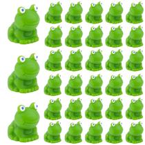 Mini estatuetas de sapo em resina lasuroa verde, 30 unidades para decoração de jardim