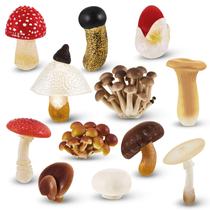 Mini estatuetas em miniatura Deekin, 12 peças com tema de cogumelos Mini estatuetas em miniatura Deekin, 12 peças com tema de cogumelos