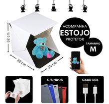 Mini Estúdio Caixa Light 32x32 + 5fundos 54 Led Profissional - AuShopExpress