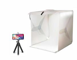 Mini Estúdio Fotográfico 36 Leds Com Tripé Para Celular Mini Estúdio Fotográfico 36 Leds Com Tripé Para Celular