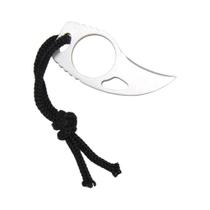 Mini Faca De Sobrevivência Com Mosquetão Para Camping Ao Ar Livre, Anel Fixo, Ferramenta EDC Com