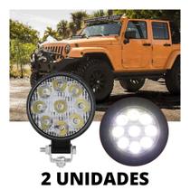 Mini Farol de Milha Redondo 27w Par de Lâmpada Led Jeep OffRoad IP67 Mini Farol de Milha Redondo 27w Par de Lâmpada Led Jeep OffRoad IP67