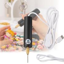 Mini Ferramenta furadeira portátil usb aparelho para trabalhos de artesanatos kit com chave allen e brocas reposição