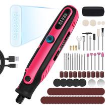 Mini Ferramenta Rotativa Sem Fio HARDELL 4V Rosa - com 86 Acessórios