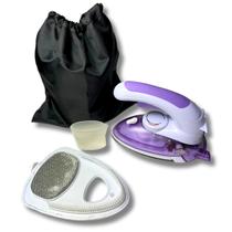 Mini Ferro Steamer de Viagem à Vapor 2 em 1 Bivolt Passar Roupa