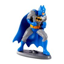 Mini figura dc liga da justiça batman cinza 5 cm - mattel