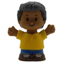 Mini Figura Menino Moreno Camisa Amarela Little People - Fisher Price Dvp63