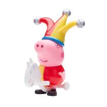 Mini Figura Peppa Pig com Roupinhas - George com Roupa de Bobo da Corte - Sunny