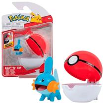 Mini Figura Pokémon Mudkip Clip N Go Colecionável Sunny - Sunny Brinquedos