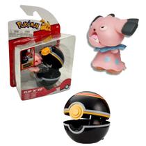 Mini Figura Pokémon Snubbull Clip N Go Colecionável Sunny