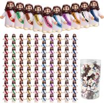 Mini figuras de Jesus Goherii, pacote com 100 unidades, 10 cores, atacado Mini figuras de Jesus Goherii, pacote com 100 unidades, 10 cores, atacado
