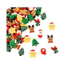 Mini Figuras De Natal Em Resina 20/40 Peças, Ornamentos De Rena, Papai Noel E Árvore De Natal,