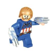 Mini Figure Capitão América Avengers - Compatível Lego