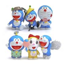 Mini Figure Toy Doraemons Collection, 6 peças Micro Landscape