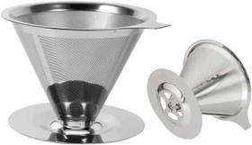 Mini Filtro Coador Café Inox Reutilizável Sem Uso De Papel Mini Filtro Coador Café Inox Reutilizável Sem Uso De Papel