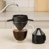 Mini Filtro de Café Individual Inox Portátil Retrátil Mini Filtro de Café Individual Inox Portátil Retrátil