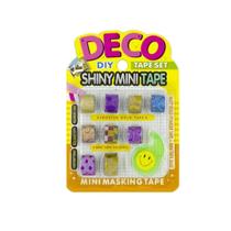 Mini Fitas Adesivas Decoradas Gliter Washi Tape c/ Aplicador