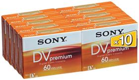 Mini Fitas DV Sony DVC60PRL (60 min) - Premium - Pacote com 10 Unidades Mini Fitas DV Sony DVC60PRL (60 min) - Premium - Pacote com 10 Unidades