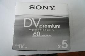 Mini Fitas DV Sony DVM60PR4 Premium (60 min) - Pacote com 5 Mini Fitas DV Sony DVM60PR4 Premium (60 min) - Pacote com 5