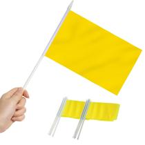 Mini Flag Anley Yellow, pacote com 12 unidades, 13x20cm, poliéster portátil