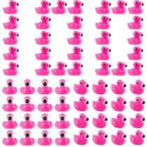Mini Flamingo Rubber Ducks 100 unidades de animais de resina rosa vermelha Mini Flamingo Rubber Ducks 100 unidades de animais de resina rosa vermelha