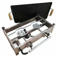Mini Fogão Chapa Inox Kit Mangueira