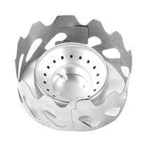 Mini Fogareiro De Alumínio De 40ml Com Queimador De Álcool Portátil E Protetor De Vento Em Aço